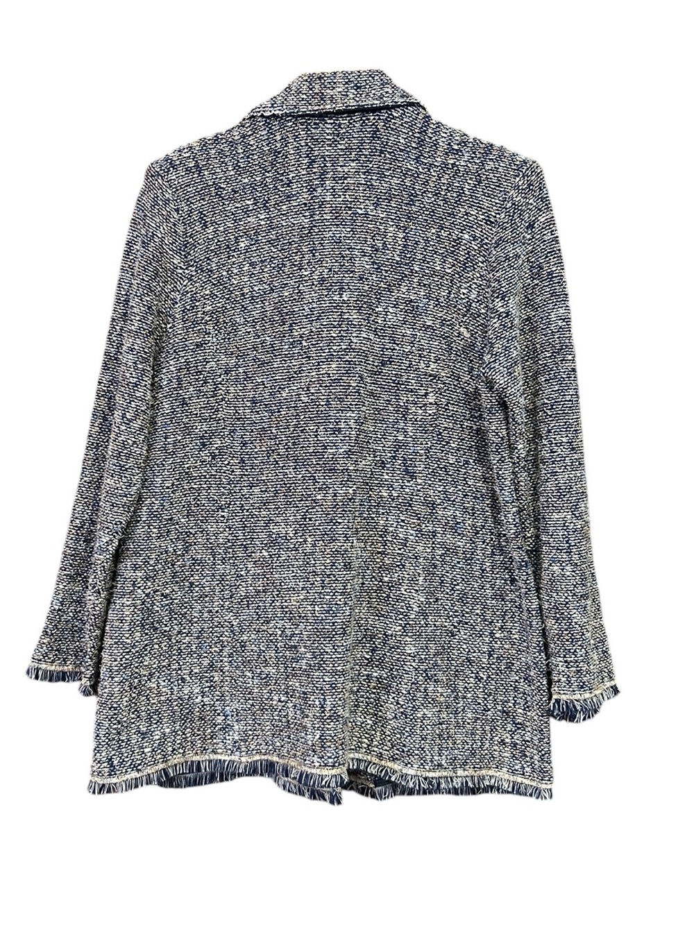 Chico’s Tweed Double-Breasted Blazer Blue XL - Picture 4 of 9